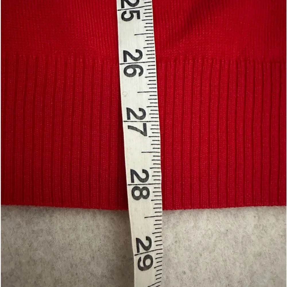 THOMAS DEAN Men’s Red Extra Fine Merino Wool Henley Style Sweater - Size XL - Picture 13 of 13